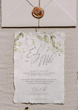 Load image into Gallery viewer, Delicate Eucalyptus Olive Green and Silver Wedding Suite - CALLIE
