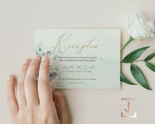 Load image into Gallery viewer, Dusty Blue and Sage Wedding Invitation Suite - PORTIA
