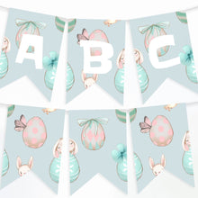 Load image into Gallery viewer, Easter Egg Hunt Pastel Blue Bunting Flags
