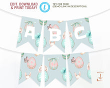 Load image into Gallery viewer, Easter Egg Hunt Pastel Blue Bunting Flags
