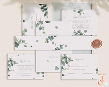 Load image into Gallery viewer, Eucalyptus foliage Full Wedding Stationery Suite - CORDELIA
