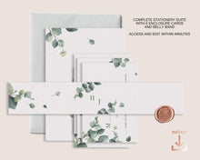 Load image into Gallery viewer, Eucalyptus foliage Full Wedding Stationery Suite - CORDELIA
