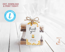 Load image into Gallery viewer, Honey Bee Editable Baby Shower Invitation Set
