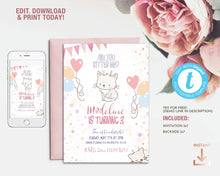 Load image into Gallery viewer, Kitten Birthday Party Invitation

