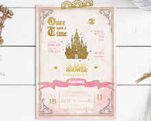Load image into Gallery viewer, Once Upon a Time Princess Baby Shower Invitation
