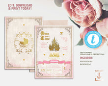 Load image into Gallery viewer, Once Upon a Time Princess Baby Shower Invitation
