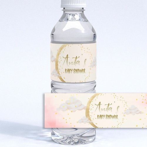 Over the Moon Blush & Gold Water Bottle
