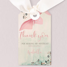 Load image into Gallery viewer, Pink Little Mermaid Birthday Favor Tag
