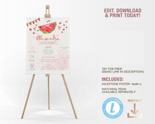 Load image into Gallery viewer, Pink Watermelon First Birthday Milestone Board
