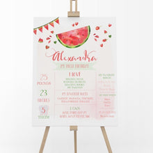 Load image into Gallery viewer, Pink Watermelon First Birthday Milestone Board
